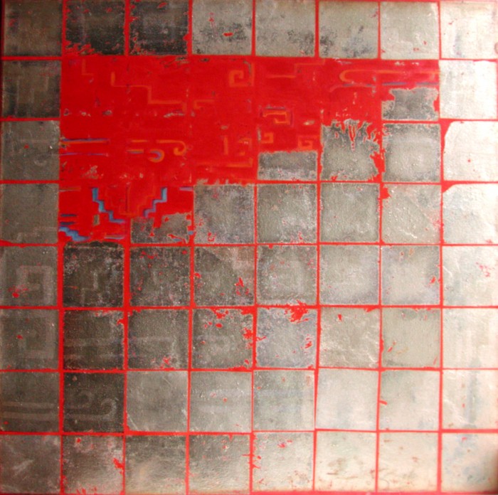Verzaubertes Rot
Eitempera und Blattsilber auf Leinwand